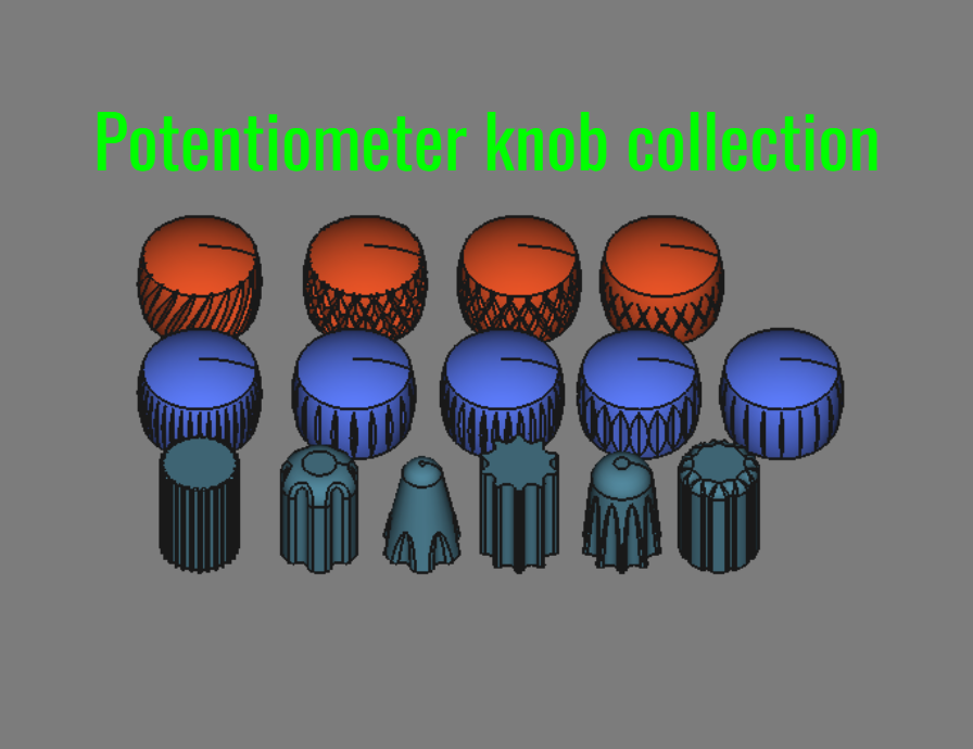 Potentiometer knob collection