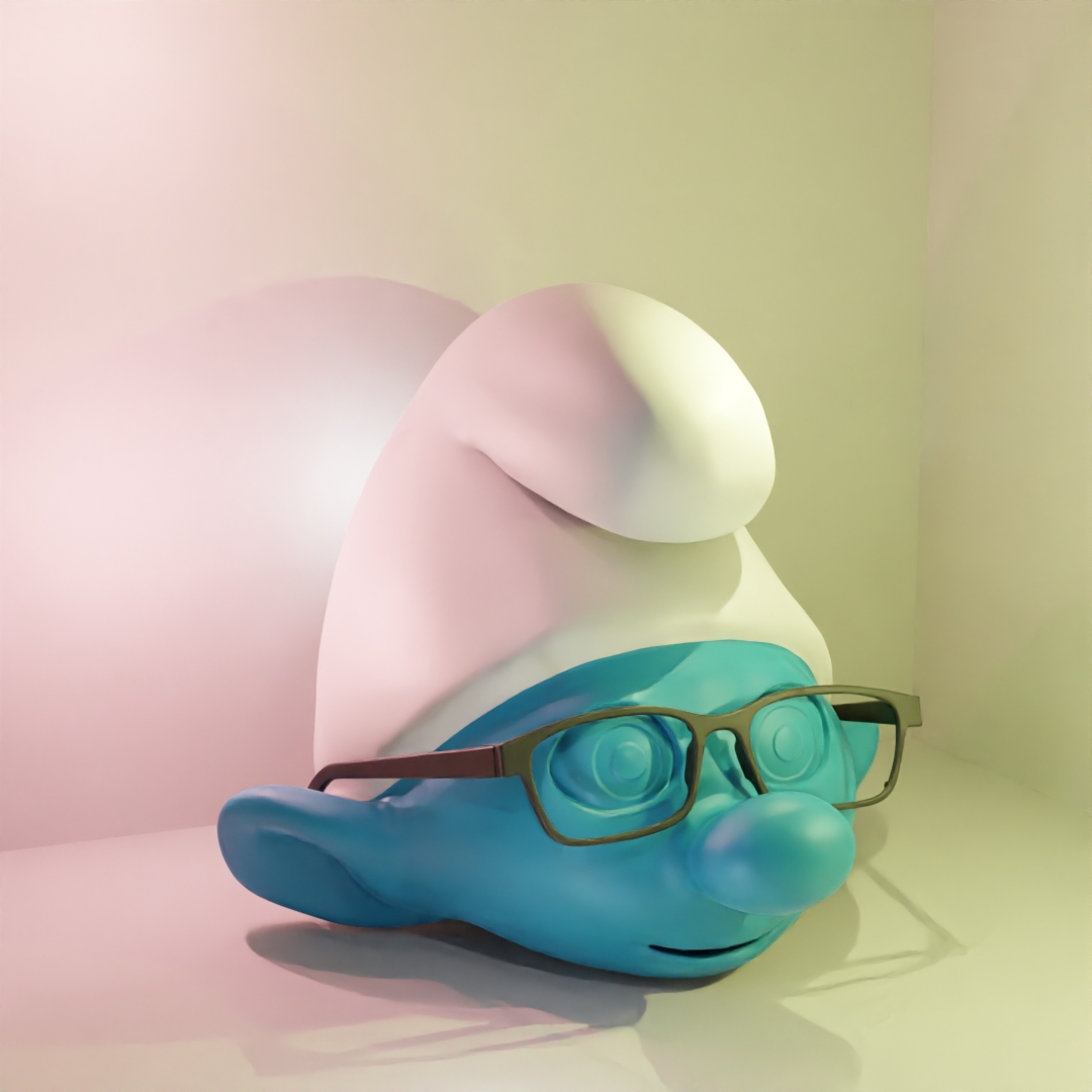 Schlaubi Schlumpf Brainy Smurf Glasses Holder