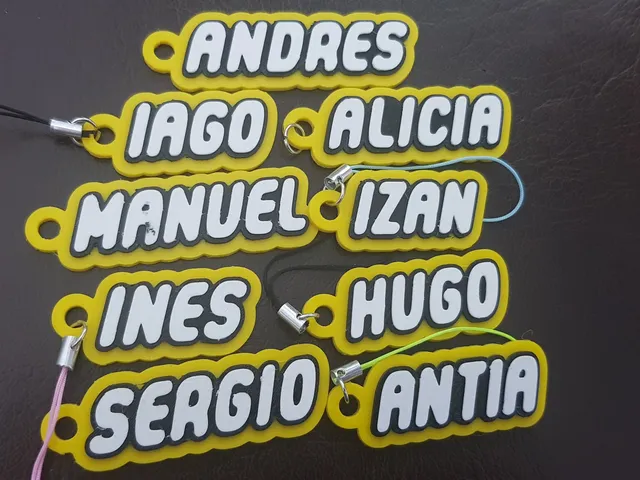 Keychain Name Alicia, Izan, Hugo, Sergio, Andres, Antia, Manuel, Ines, Iago