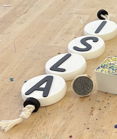 Friendship Bead Garland 90 by 20 - vertical