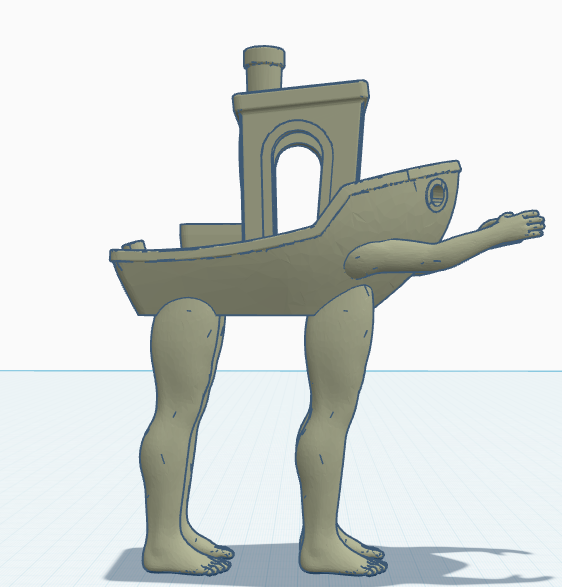 Benchy with realistic feet and arms