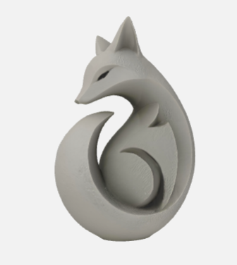 Miniatura 2 do modelo 3D Sleeping fox statue