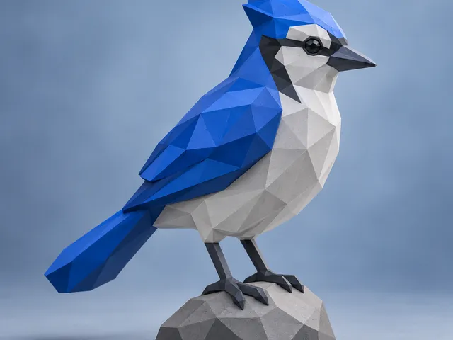 Low Poly Blue Jay