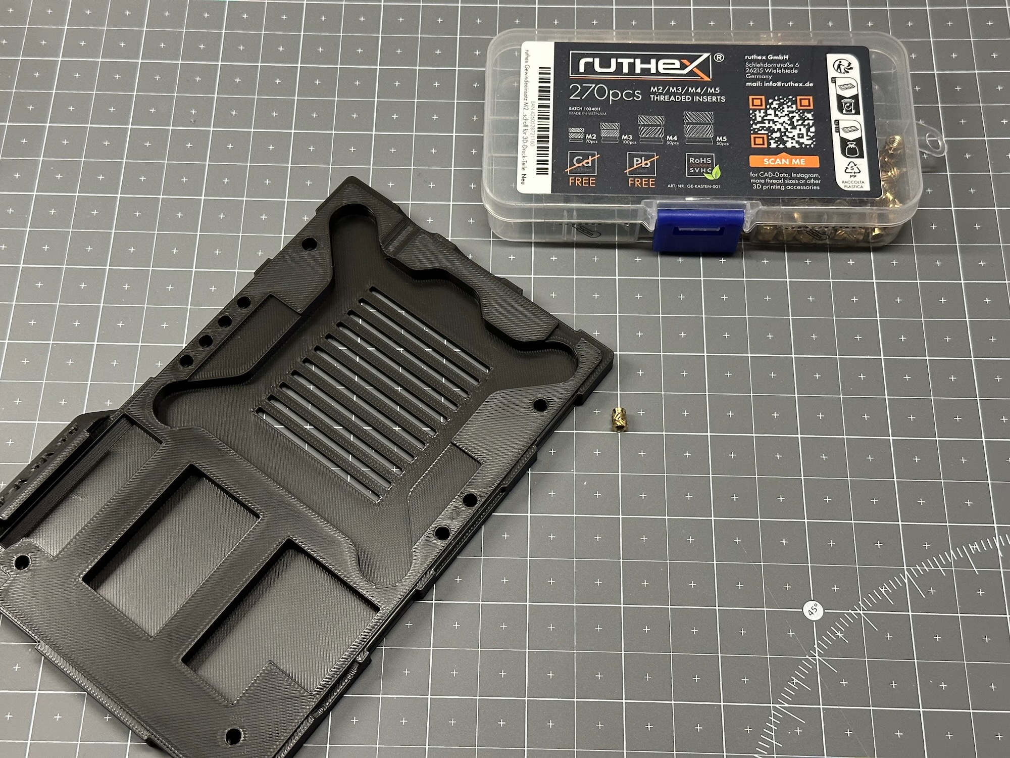 Atorch DL24 Load Case (Air Vents + 4 mm Heat Inserts) 3D model