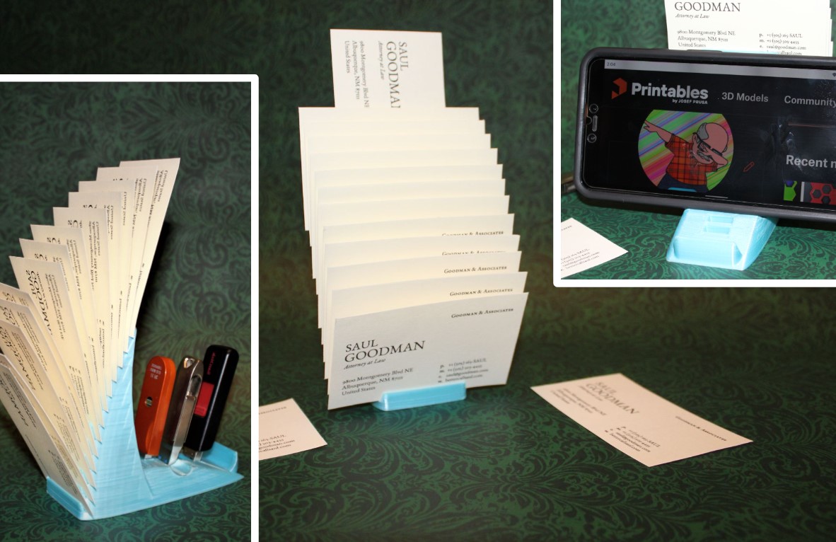 Business Card Stand + USB + Phone Holder