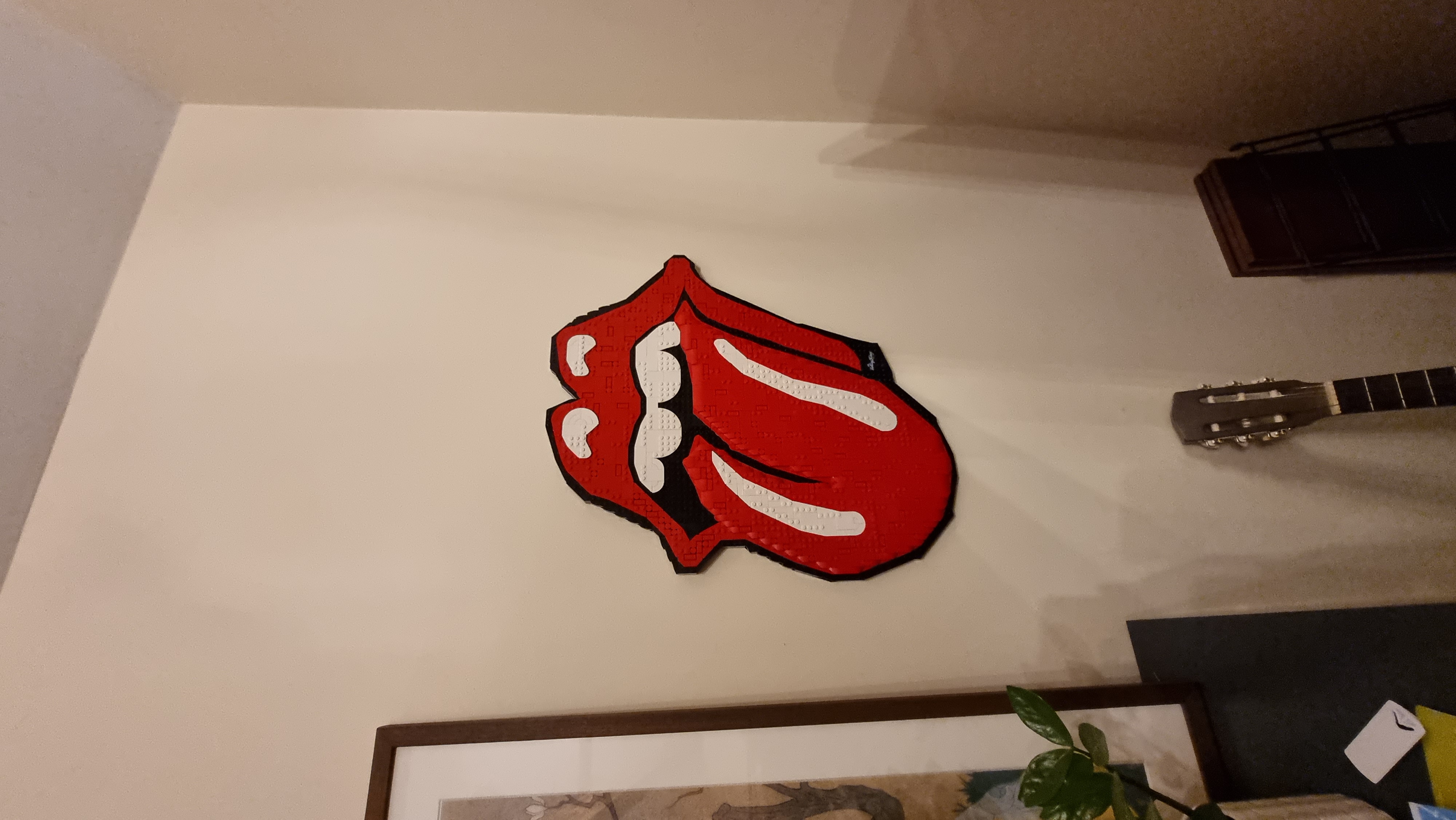 Lego Rolling Stones 3M Command Strip wall mount