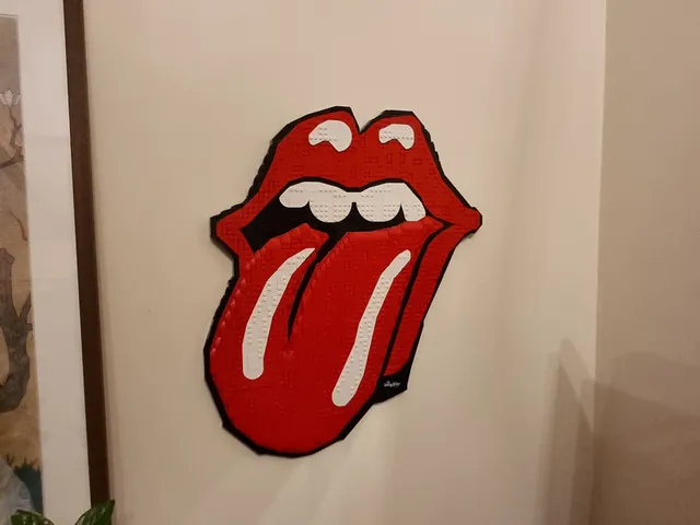 Lego Rolling Stones 3M Command Strip wall mount