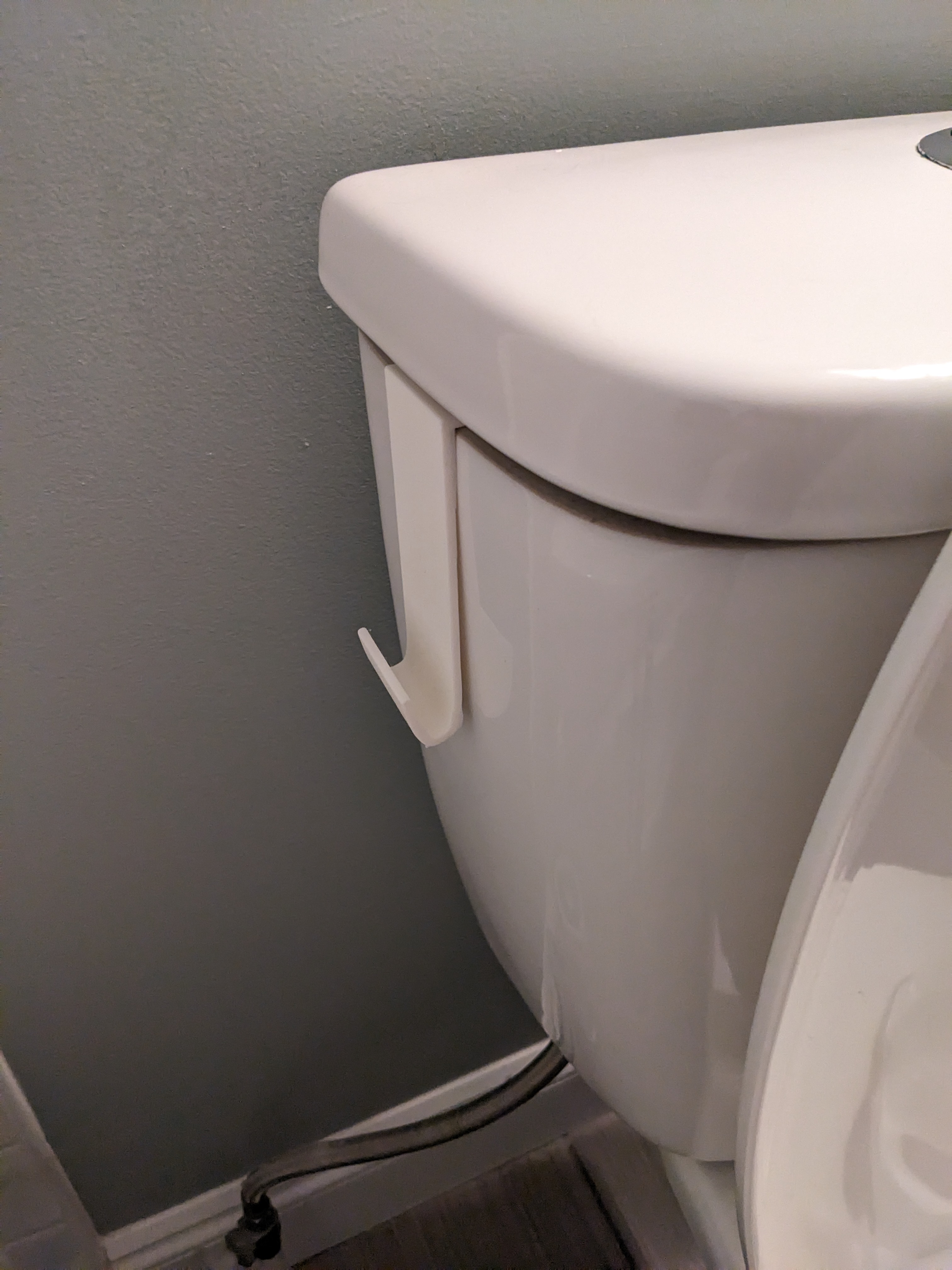 Toilet tank hook