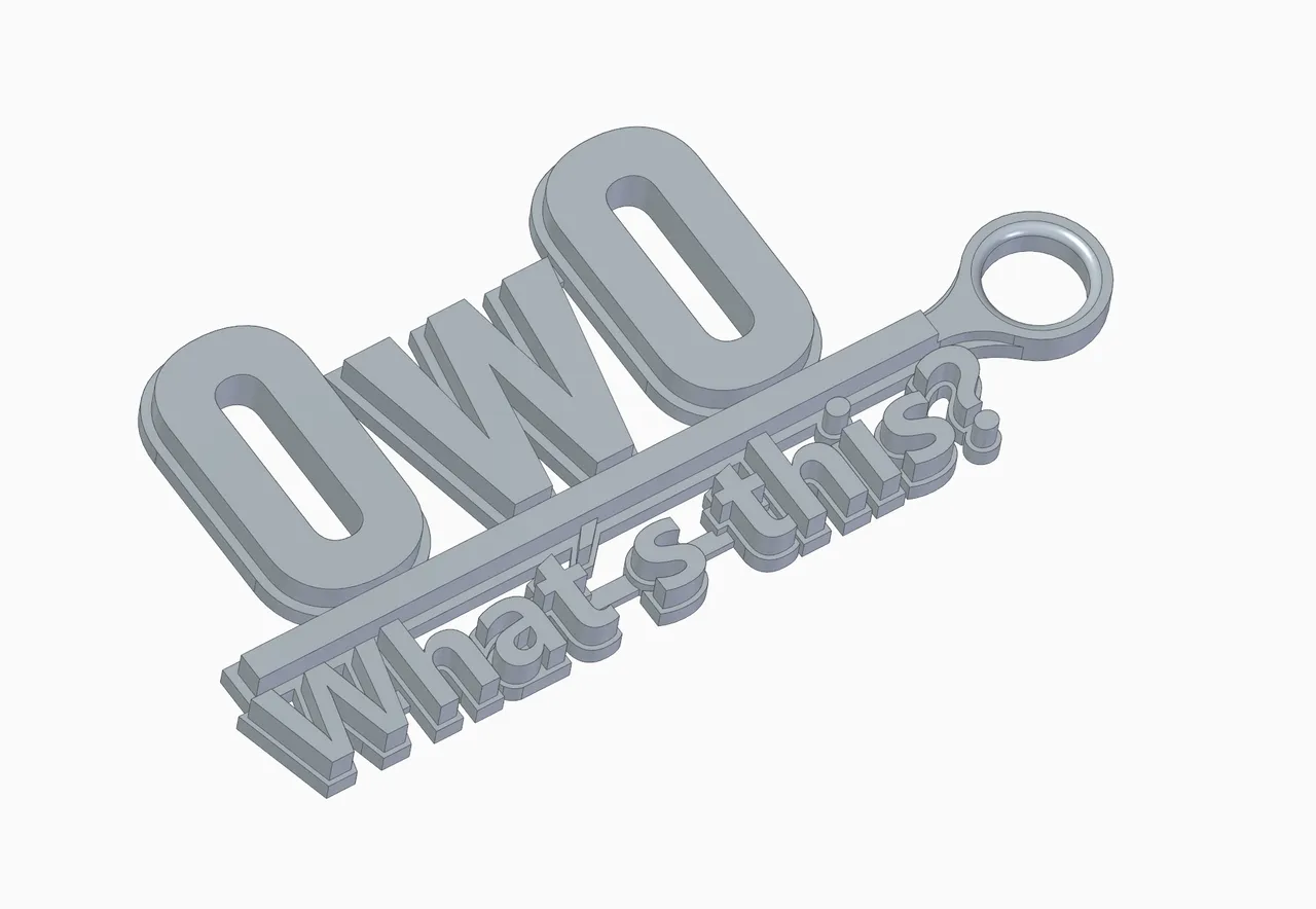 OwO keychain by der_Samu3l | Download free STL model | Printables.com