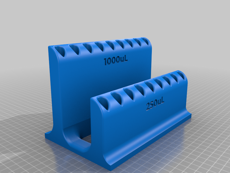 Rack for Gilson positive displacement pipettes by SuperMatt Inc