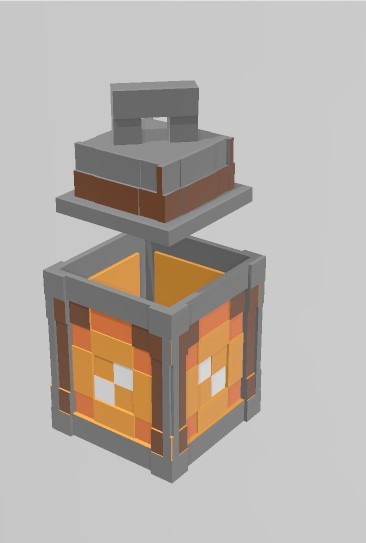 Miniatura 2 do modelo 3D Minecraft Lantern lamp