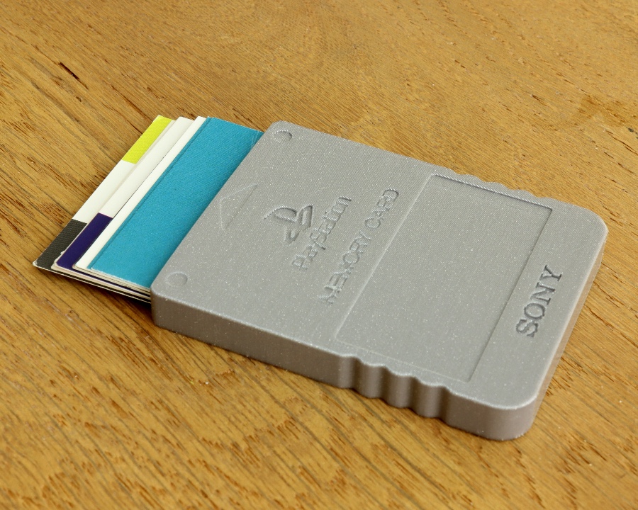 Playstation Memory Card | Business Card Holder 3D model thumbnail