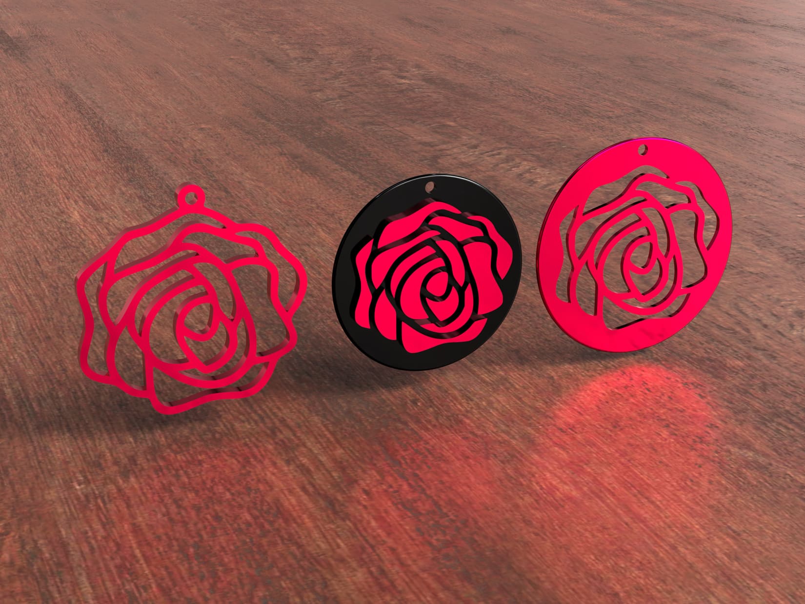 Rose earrings