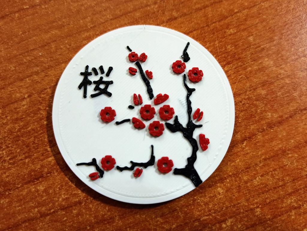 Japanese Sakura souvenir magnet