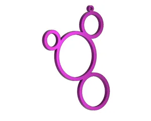 Circle earrings pendant