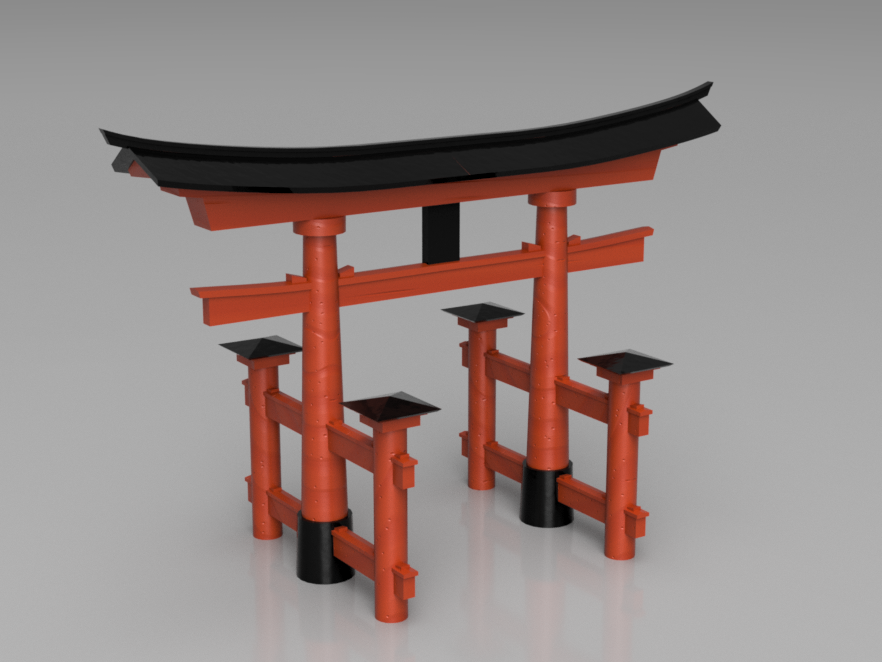 Torii inspired by Itsukushima Floating Torii Gate