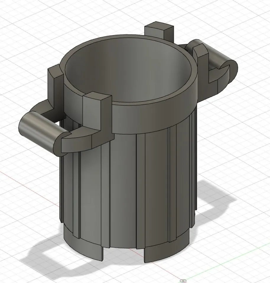 Small Trash Can (Lego look like) by GedeonLab, Download free STL model