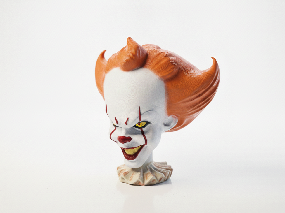 Pennywise Skull Horror Sculpture 3D Printable