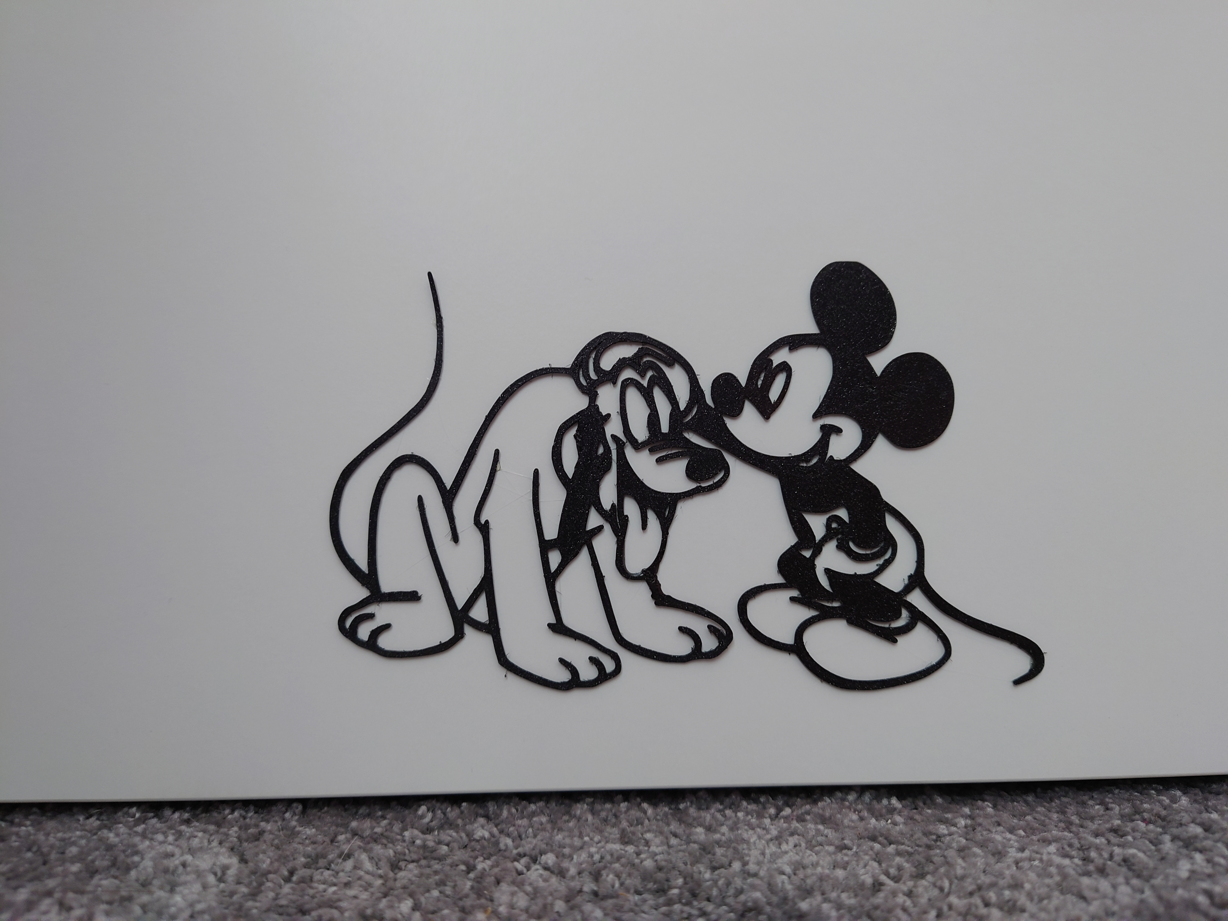 Mickey and Pluto wall decor