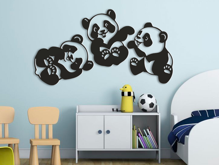 3 panda babies