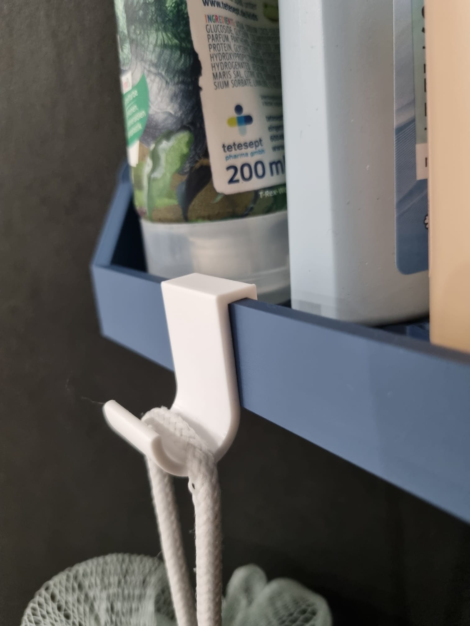 Simple hook for corner shower shelf 3D model thumbnail