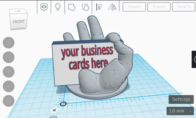 Ok hand business card holder