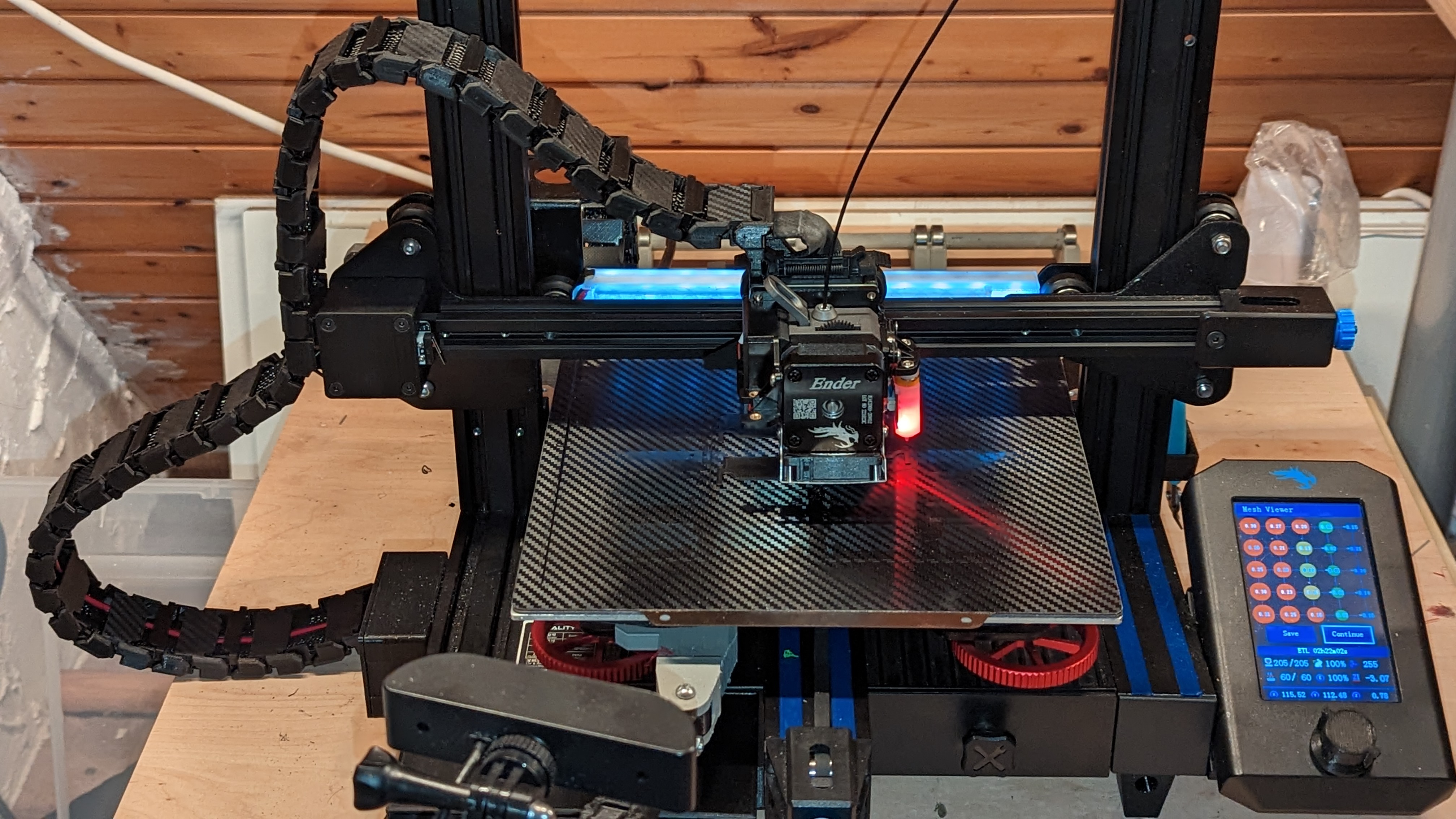 Gantry mount for cable chain Ender 3 V2 Sprite Extruder by Turricanus