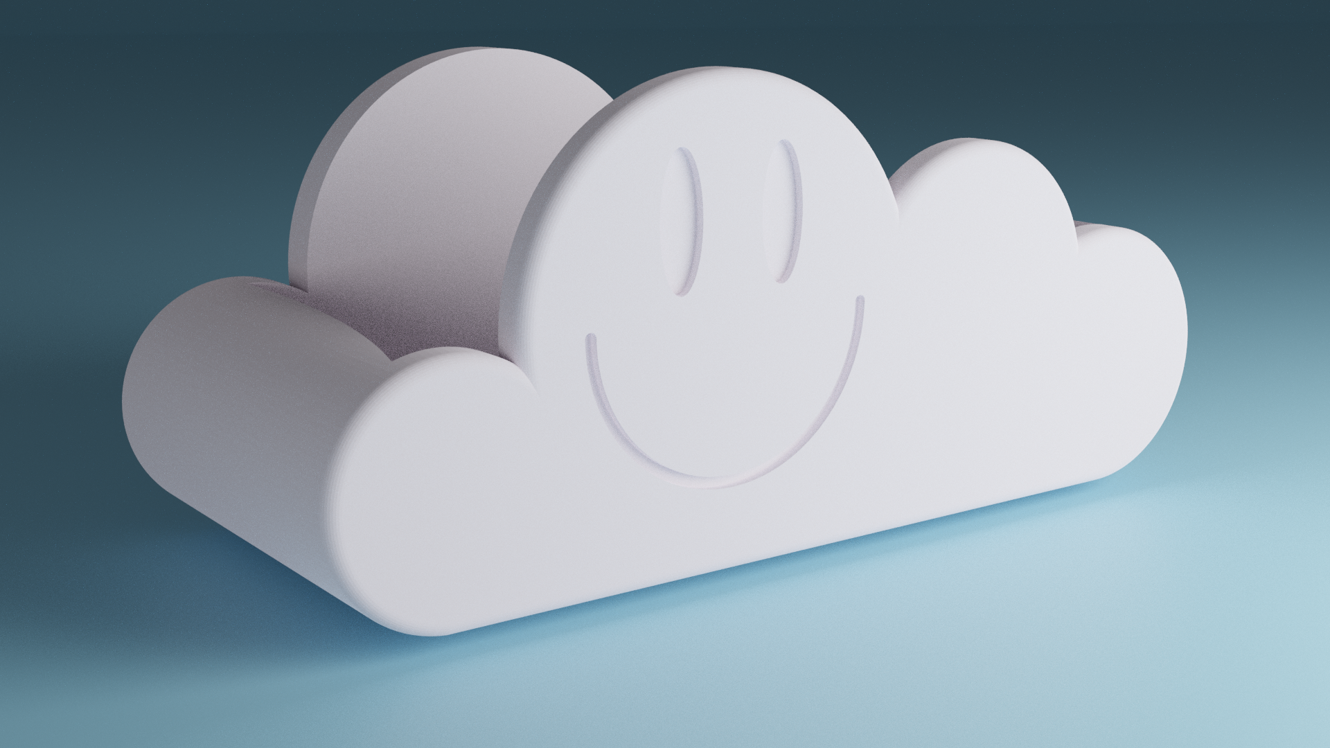 Smiley Cloud Business Card Holder