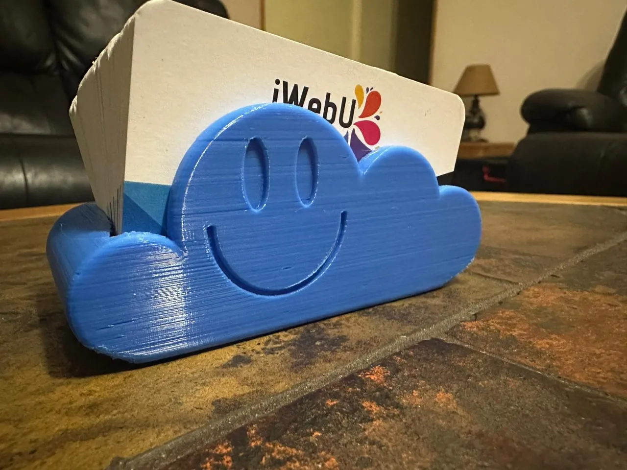 Smiley Cloud Business Card Holder by iPodeus, Download free STL model