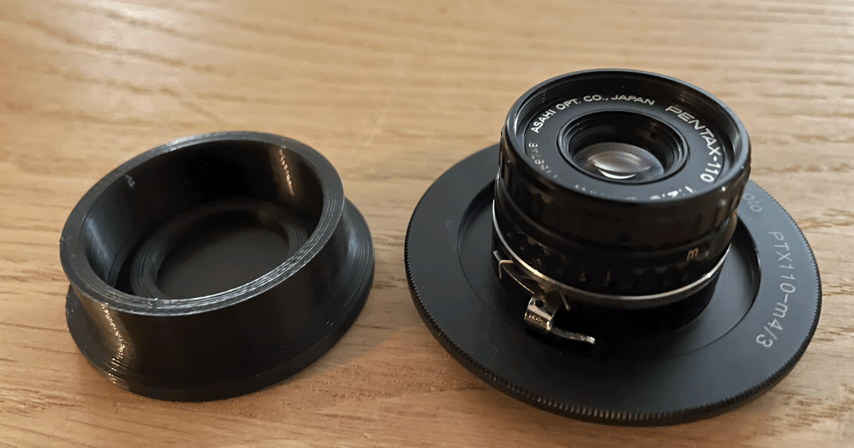 Lens cap Pentax A110 24 mm (front) by Minope | Download free STL model ...