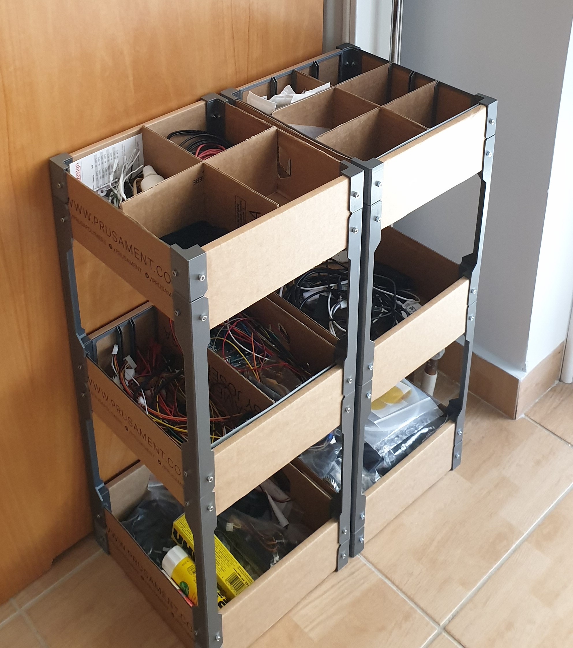 cardboard shelves