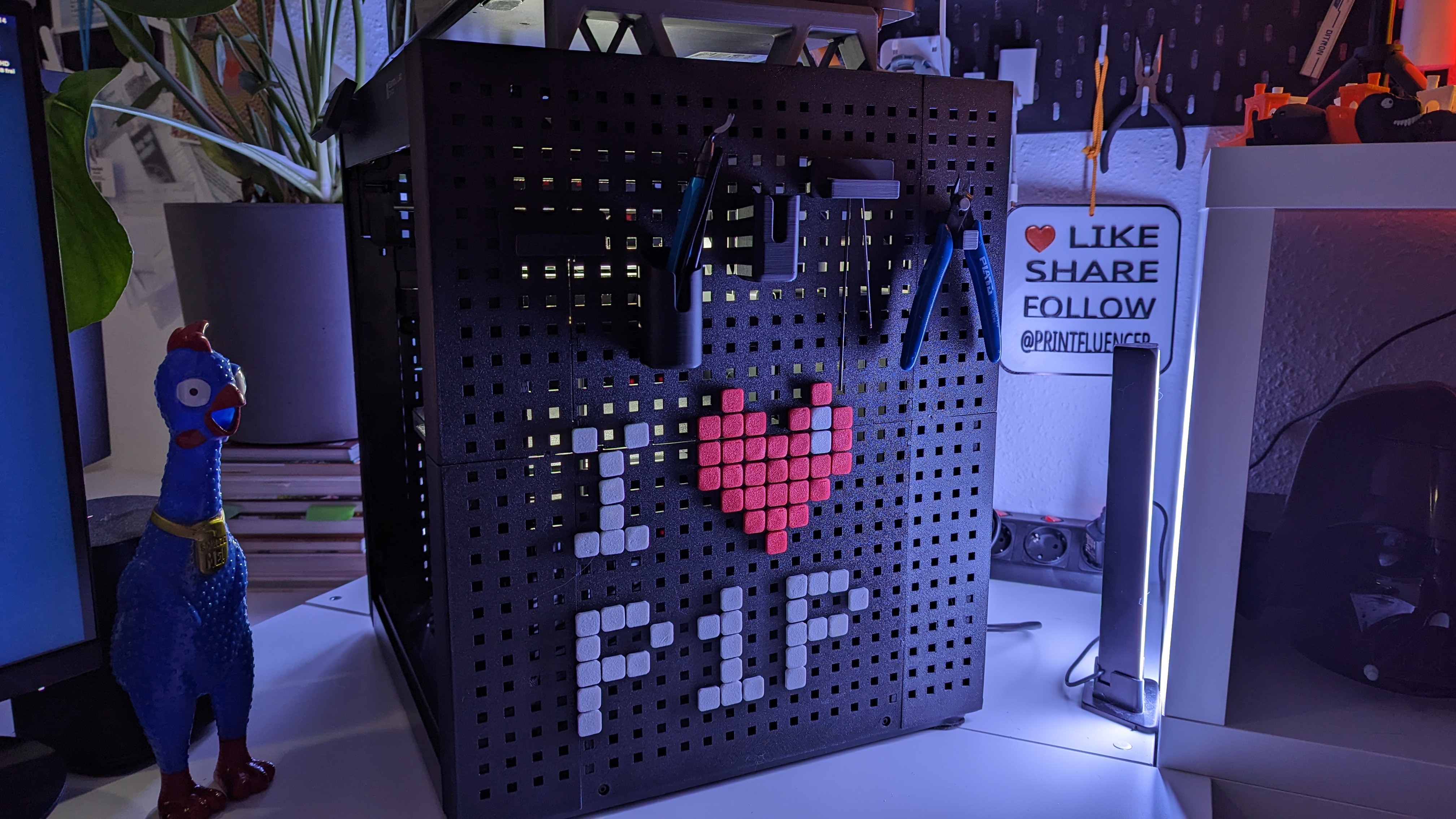 Pixels for colorizing the orig Bambulab Pegboard (P1P) — miniatura 2