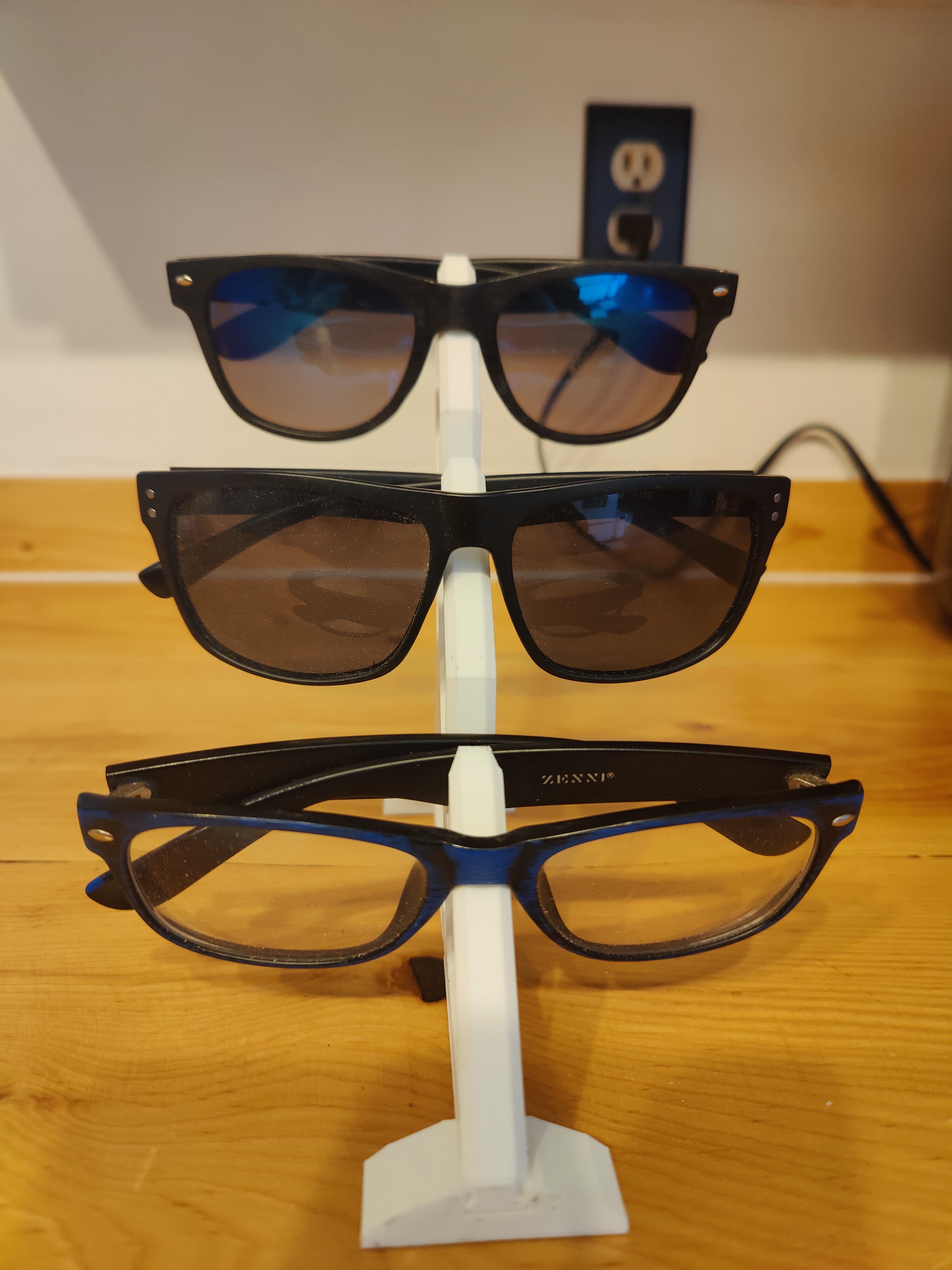 three tier eyeglasses holder