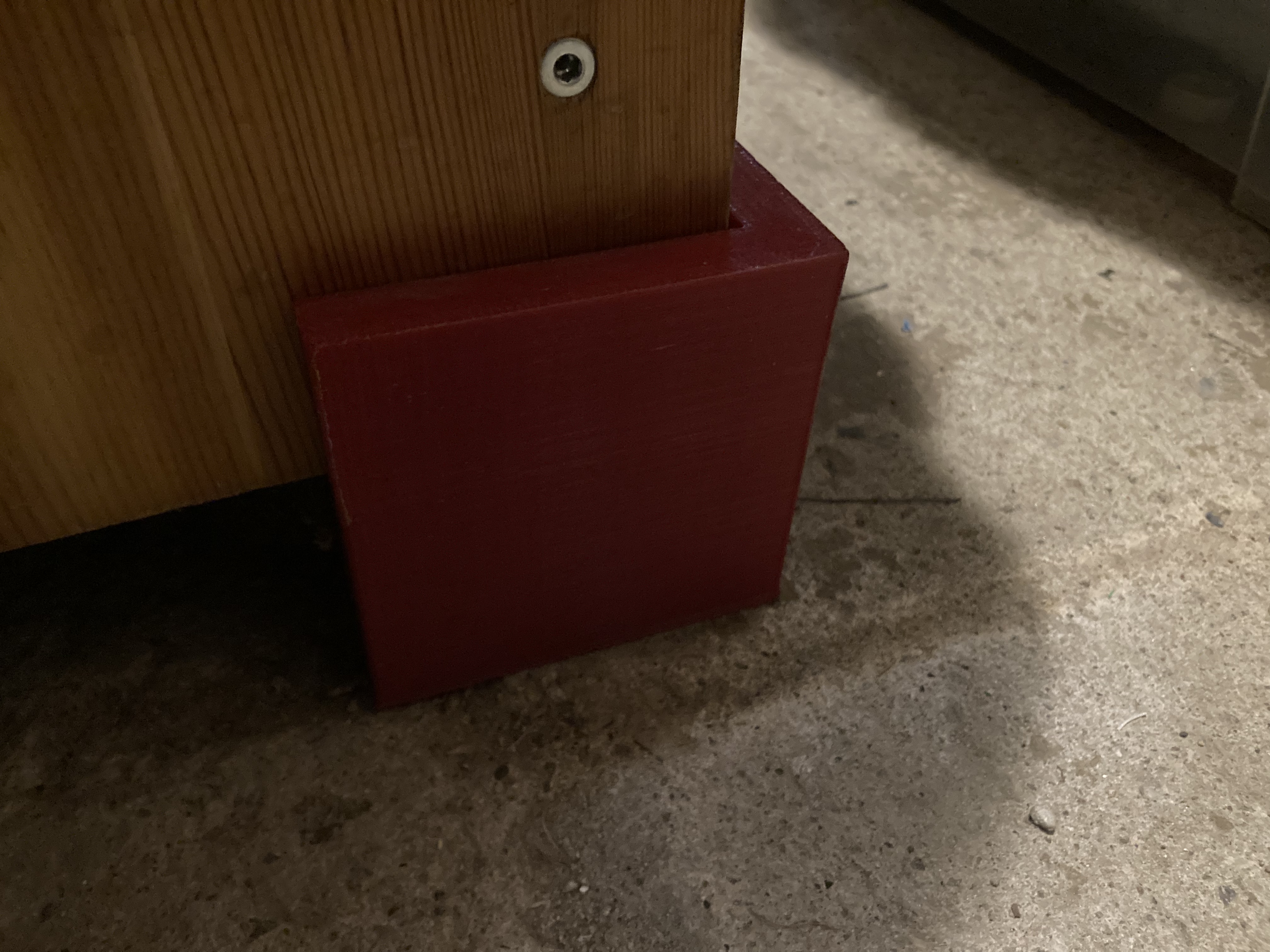 Elevation for a wooden shelf