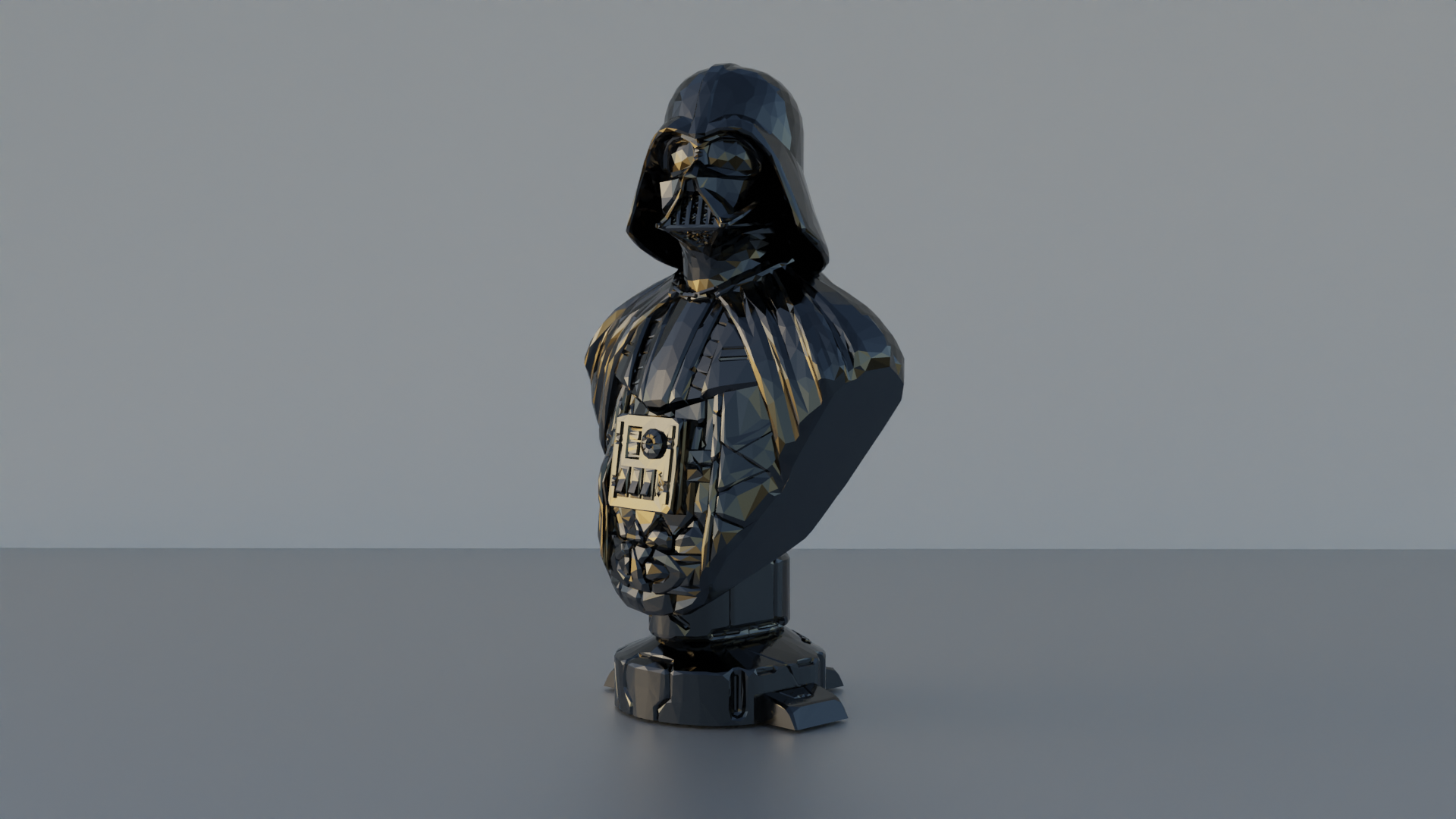 Low-poly Darth Vader Bust