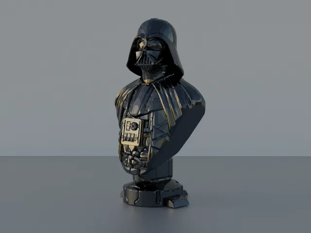 Low-poly Darth Vader Bust