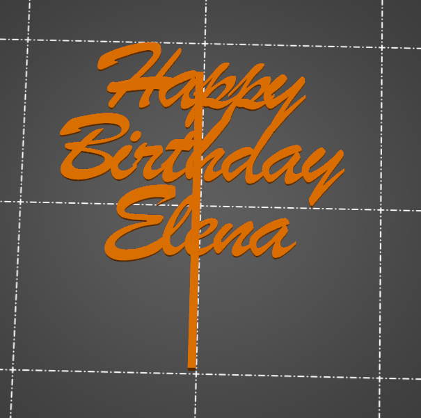 Customizable Happy Birthday Topper