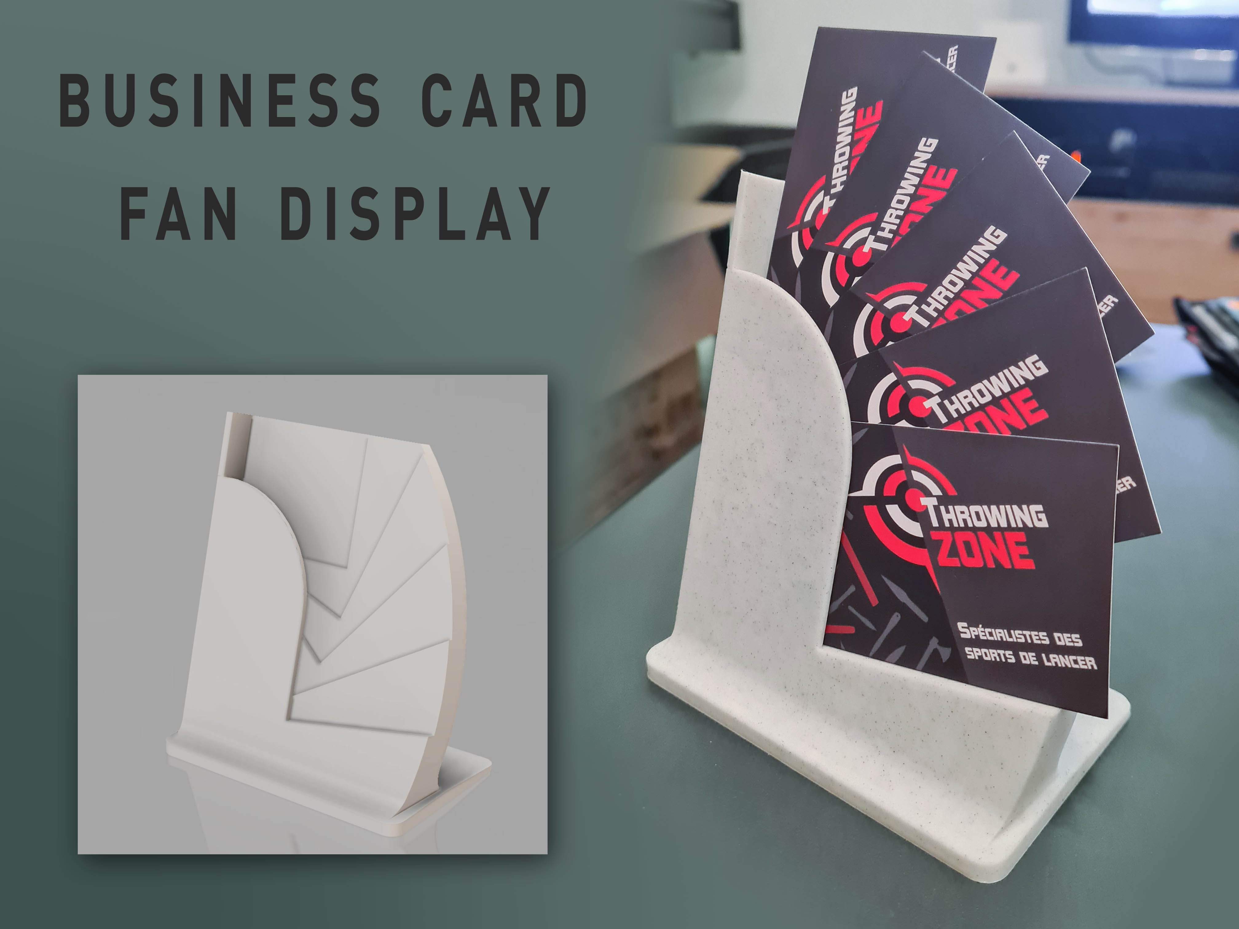 Business card fan display