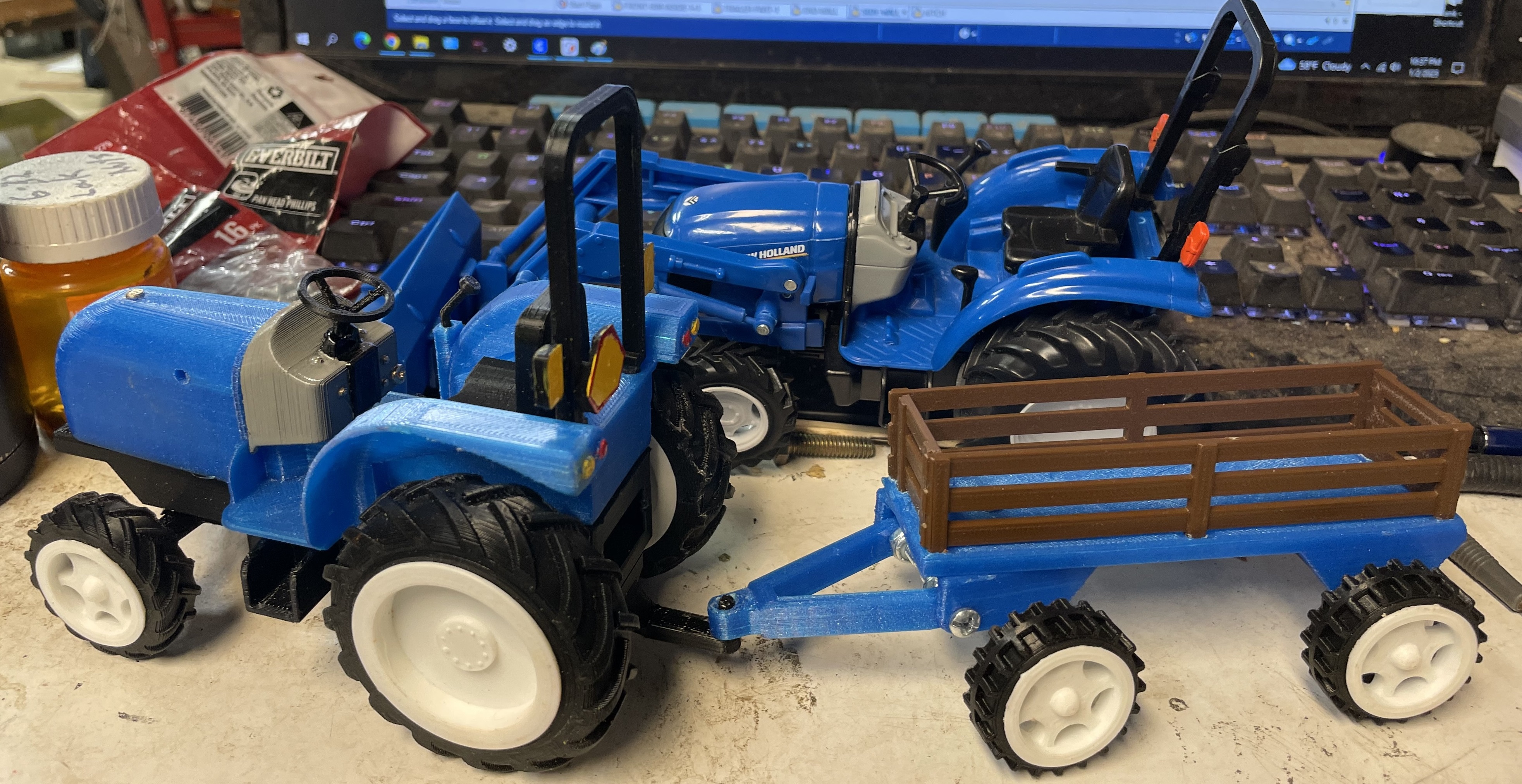 Toy farm tractor