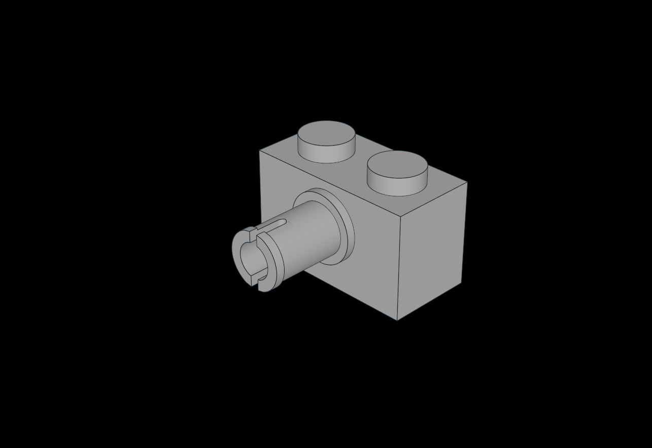 Lego Compatible (2458.dat) Brick  1 x  2 with Pin