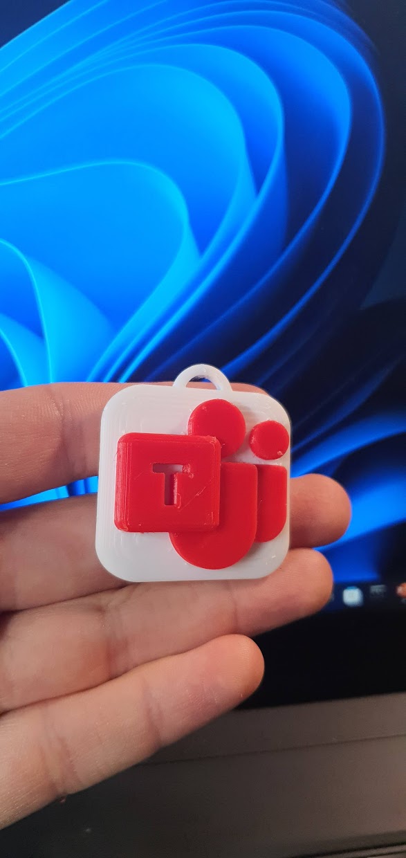 Microsoft Teams Logo Keychain by 3DGeex Download free STL model