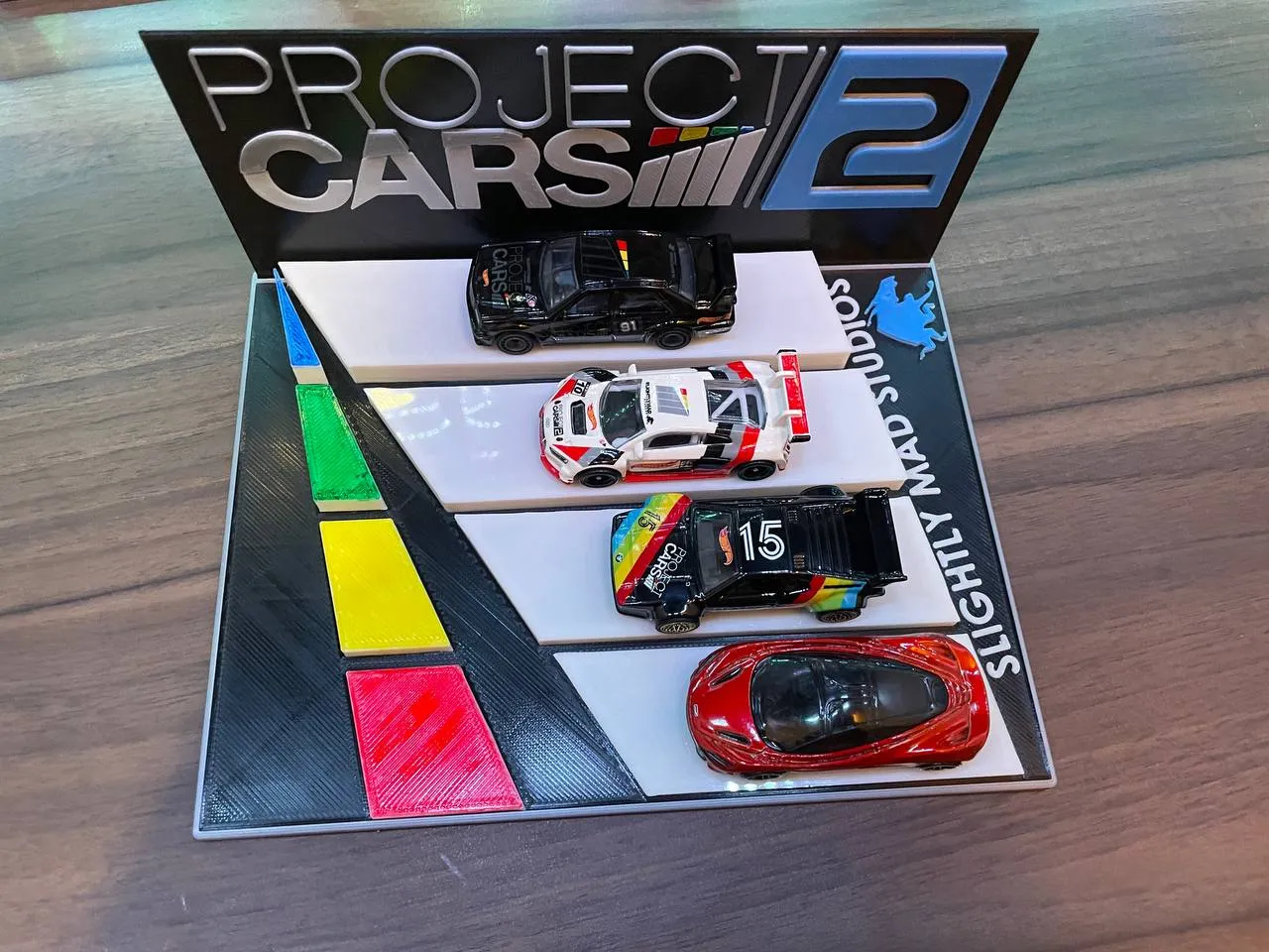 Free STL file Project CARS 2 Theme Display (Quad 1/64 Scale Cars