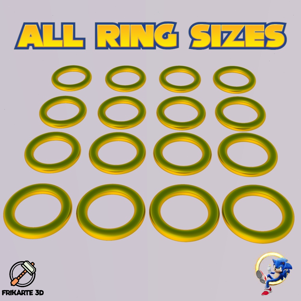 Sonic the Hedgehog Ring by Frikarte3D, Download free STL model