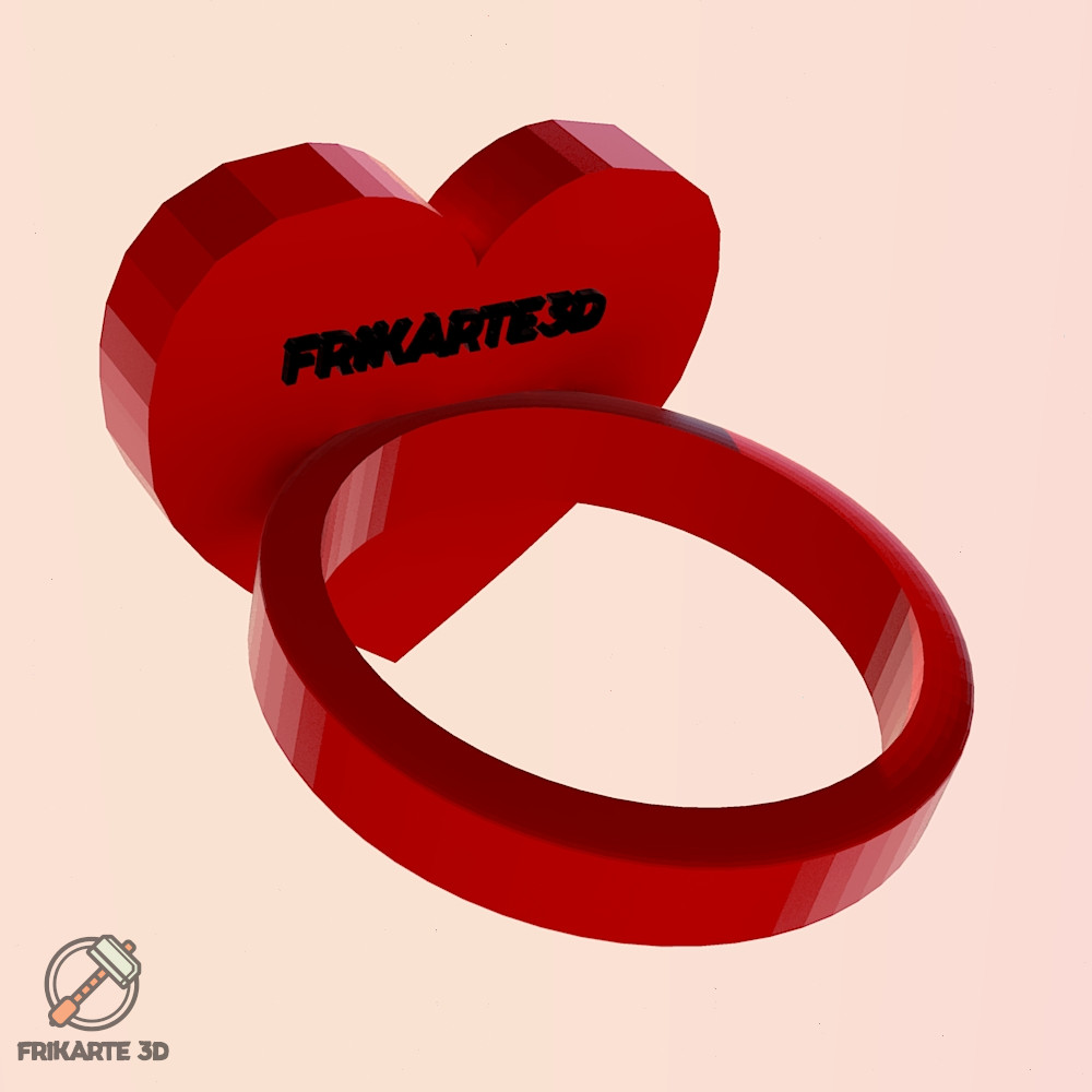 Miniatura 5 do modelo 3D Heart Ring