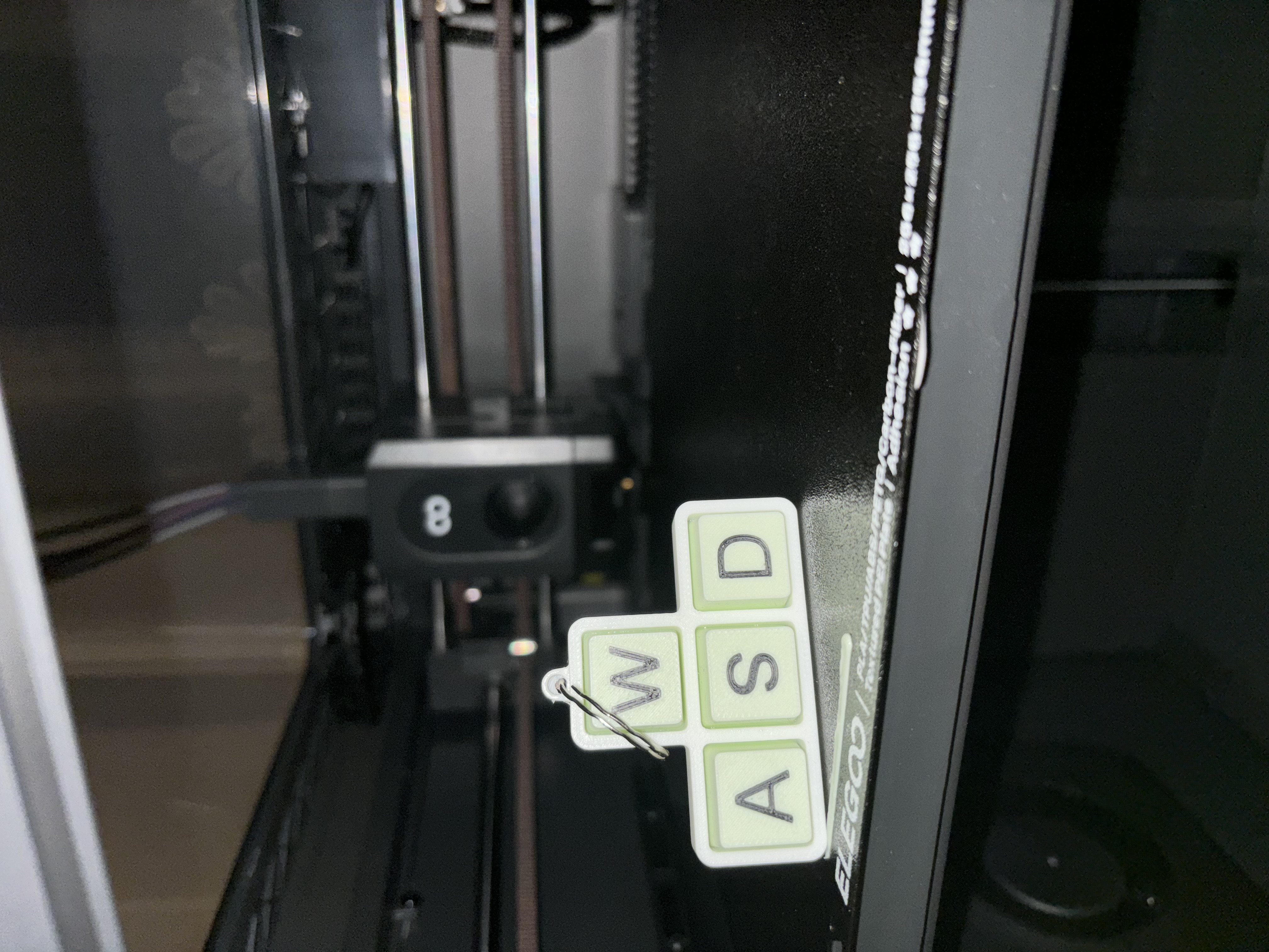 WASD Gamer Keychain | Keyboard Keys Tag for Gamers (Easy Print)