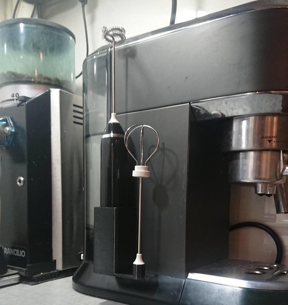 Milk frother stand and wall mount por Descargar modelo STL gratuito
