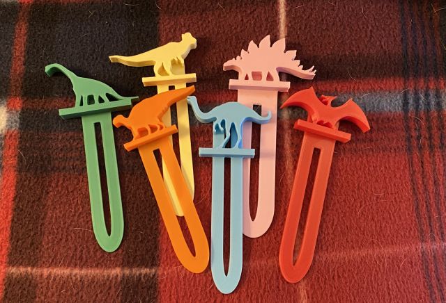 Dinosaur Bookmarks 3D model thumbnail