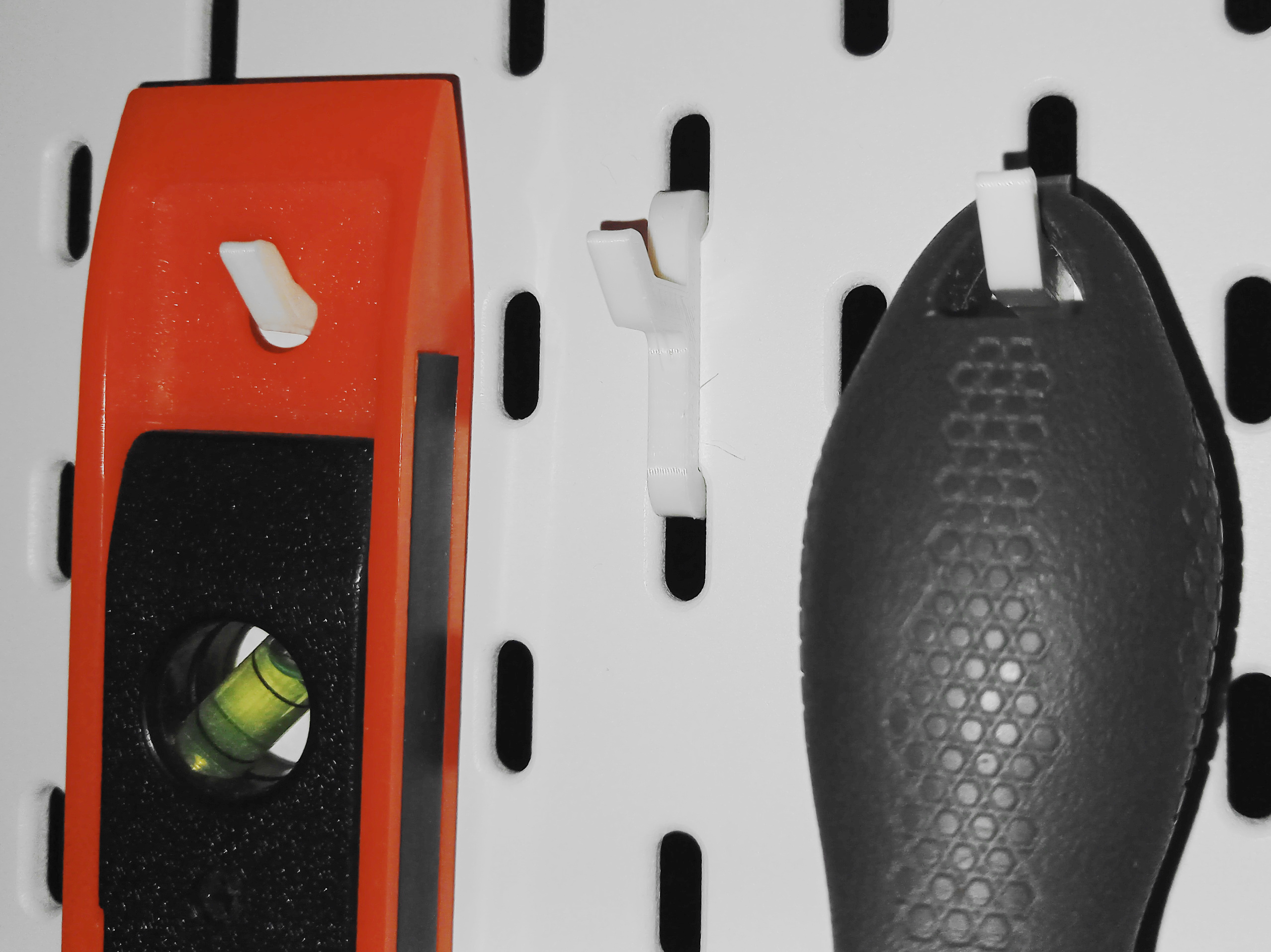 Pegboard hooks with round tip (IKEA Skadis and UPPSPEL compatible)