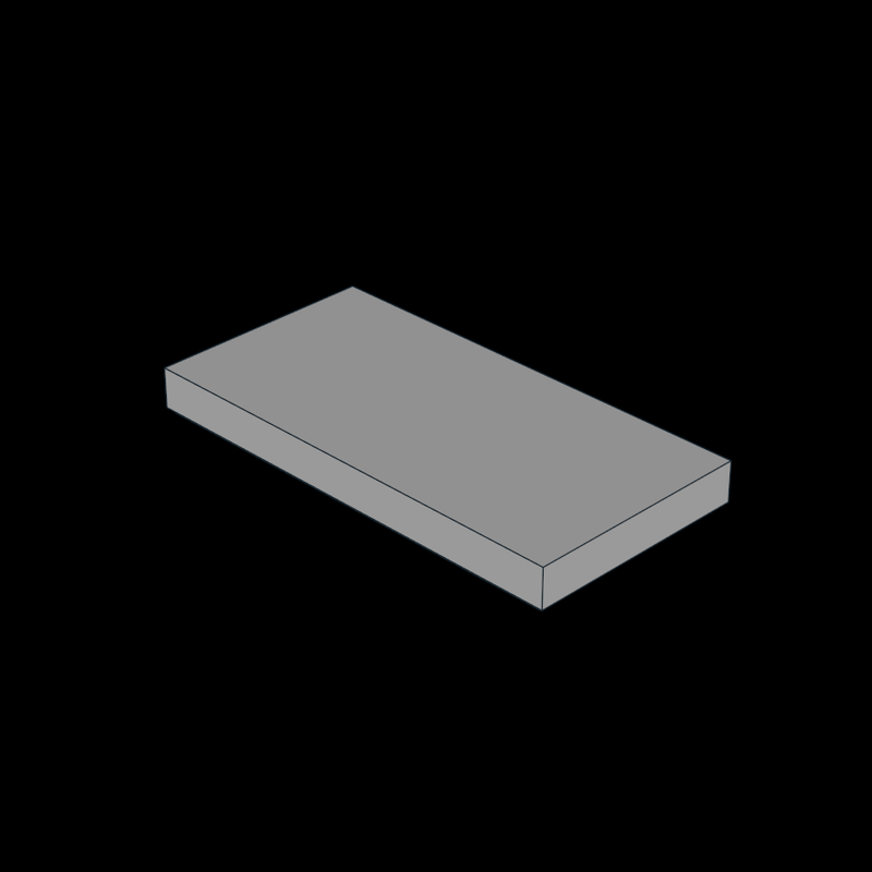 Lego Compatible (87079.dat) Tile 2 x 4 with Groove by thall72