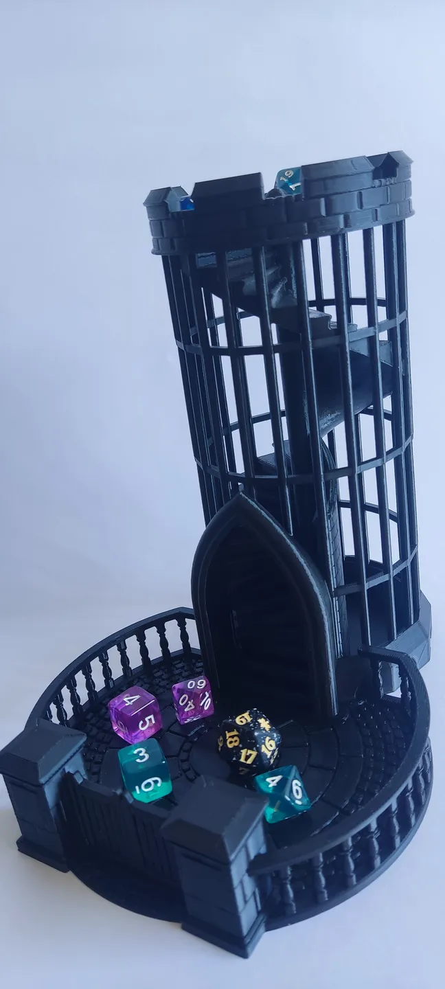 Another dice tower with castle tray
